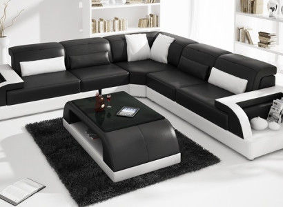 Leather Modern Couch Living landscape Leather sofa Sofa set Sofa L-shape Coffee table